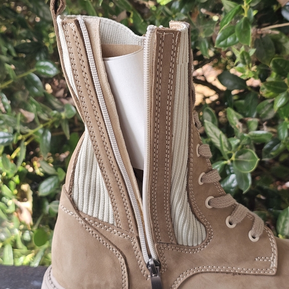 Stella Womens Size 9 / 40 Brown Tan Combat Boots Lace Up NEW - Picture 5 of 17